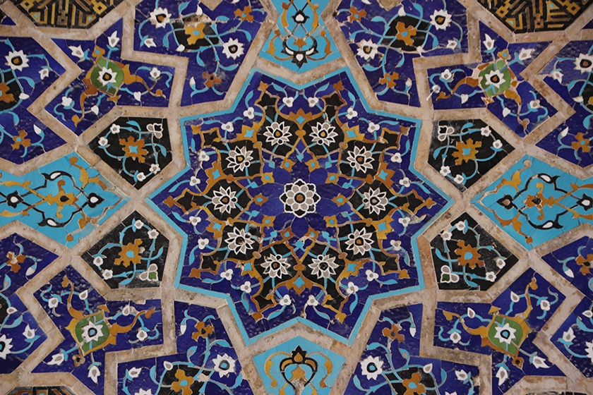 تصویر استوک نقش اسلیمی در مسجد